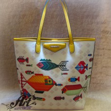  Дамска чанта от еко кожа "Рибки" L-061